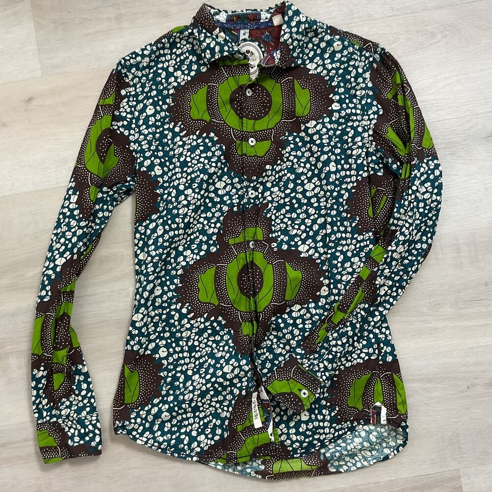 Ganesh Button Up Shirt Mens Size Small Lightweight Cotton